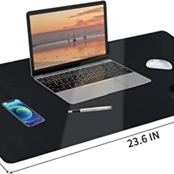NEW Leather Desk Pad (23.6" x 13.7") with Mouse Wrist Rest - Picture 5 of 10